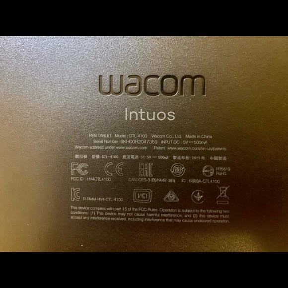 Wacom Intuos Graphic Tablet with Stylus (CTL4100) - Picture 3 of 3